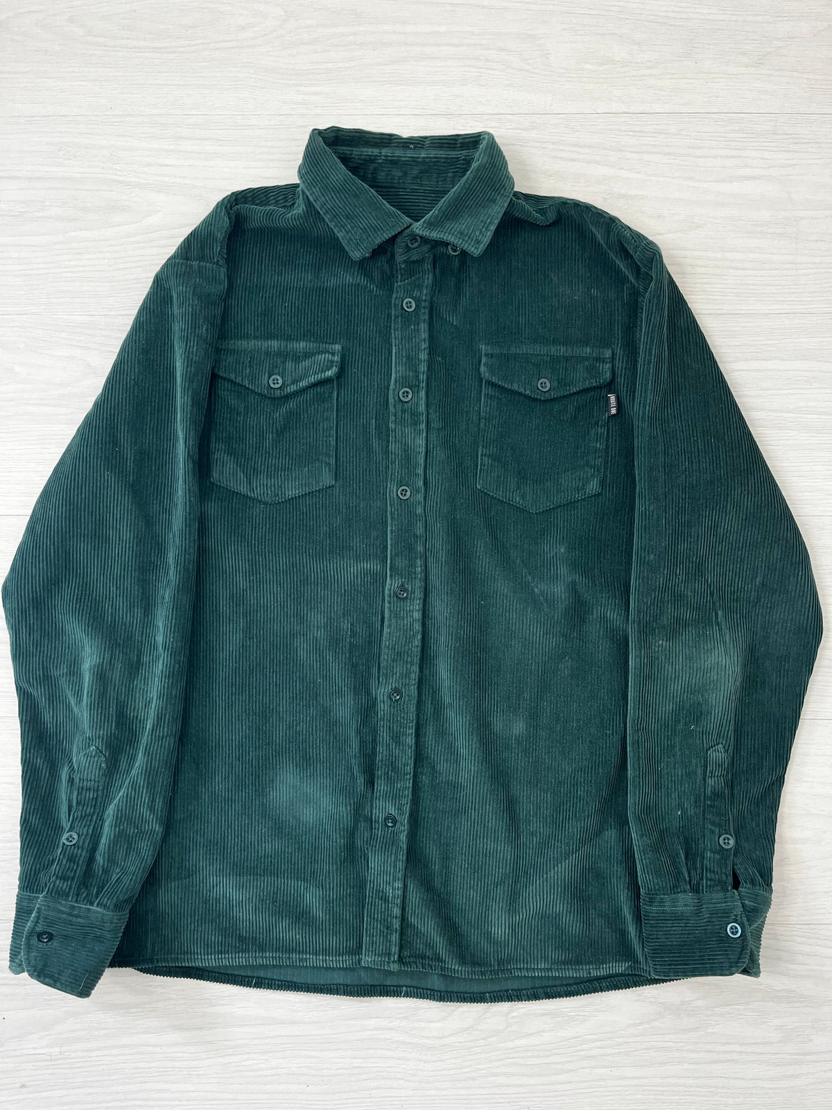 Bottle Green Thick Cord Shirt