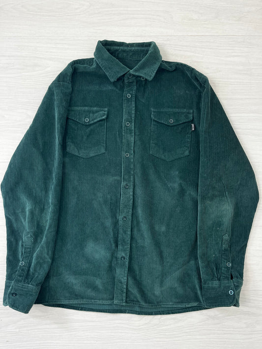 Bottle Green Thick Cord Shirt