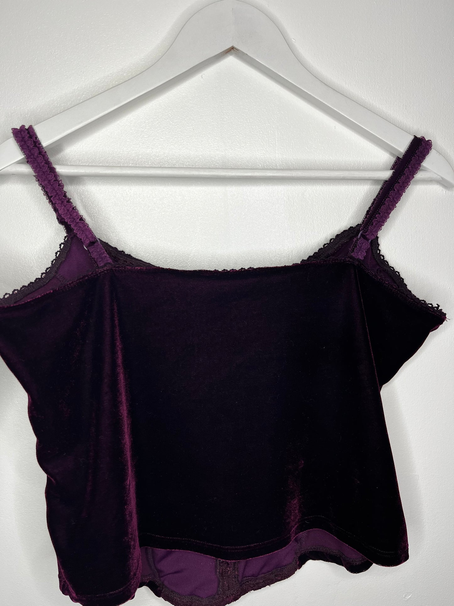 Purple Velvet Lace Corset Style Top
