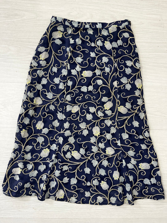 Highwaisted Blue Floral Vintage Skirt