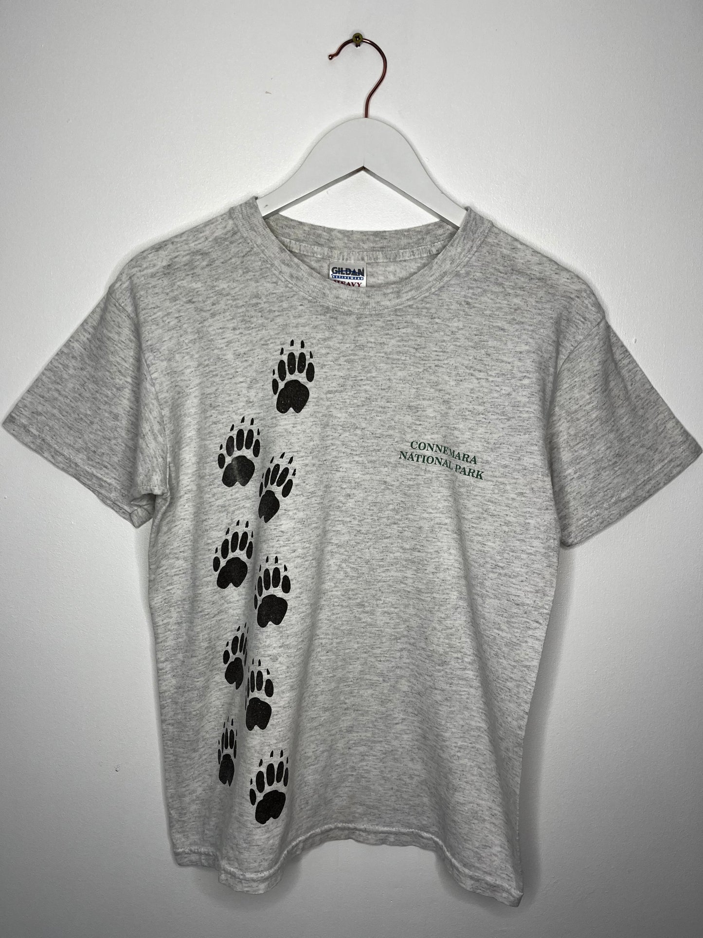 Grey Paw Print Vintage T-Shirt