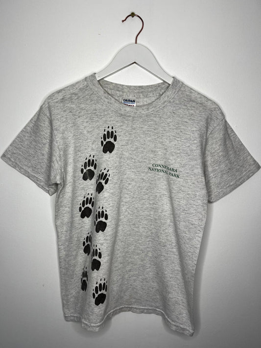 Grey Paw Print Vintage T-Shirt