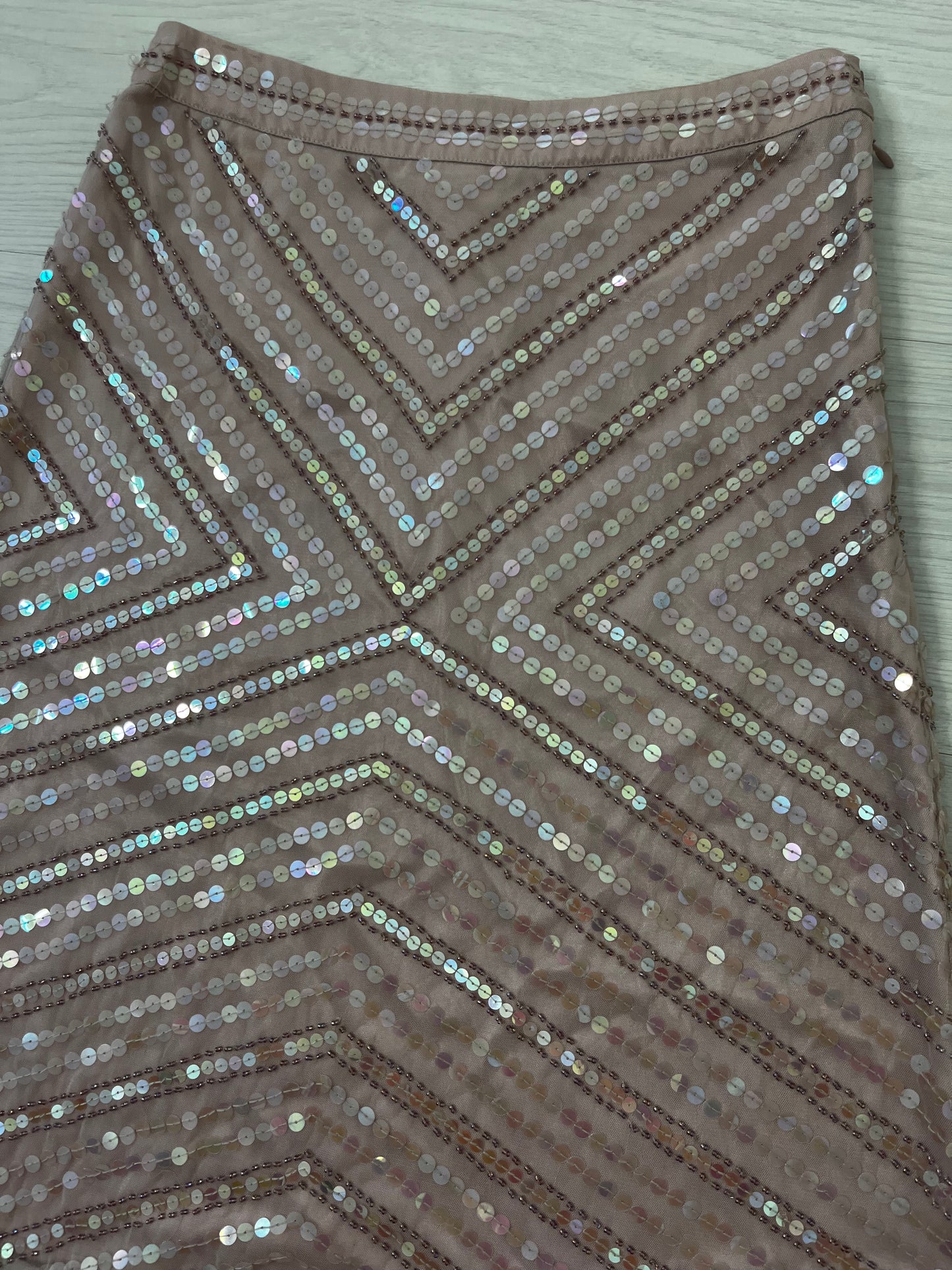 Pink Sequin Y2k Vintage Next Midi Skirt