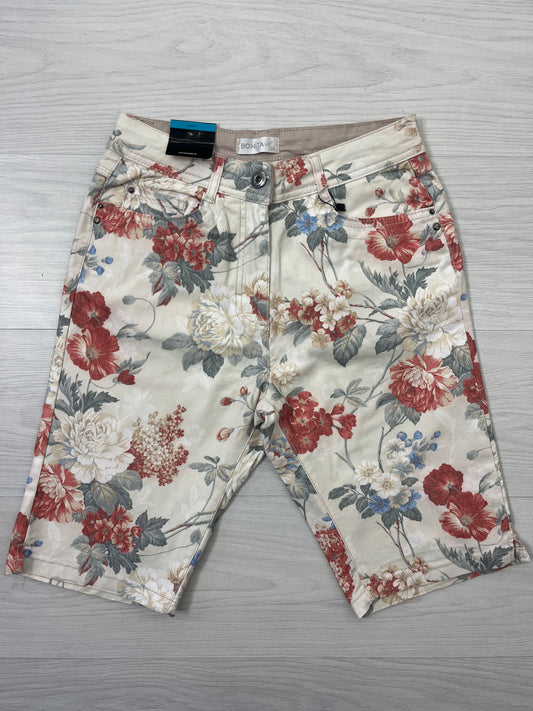 Highwaisted Cotton Garden Floral Shorts