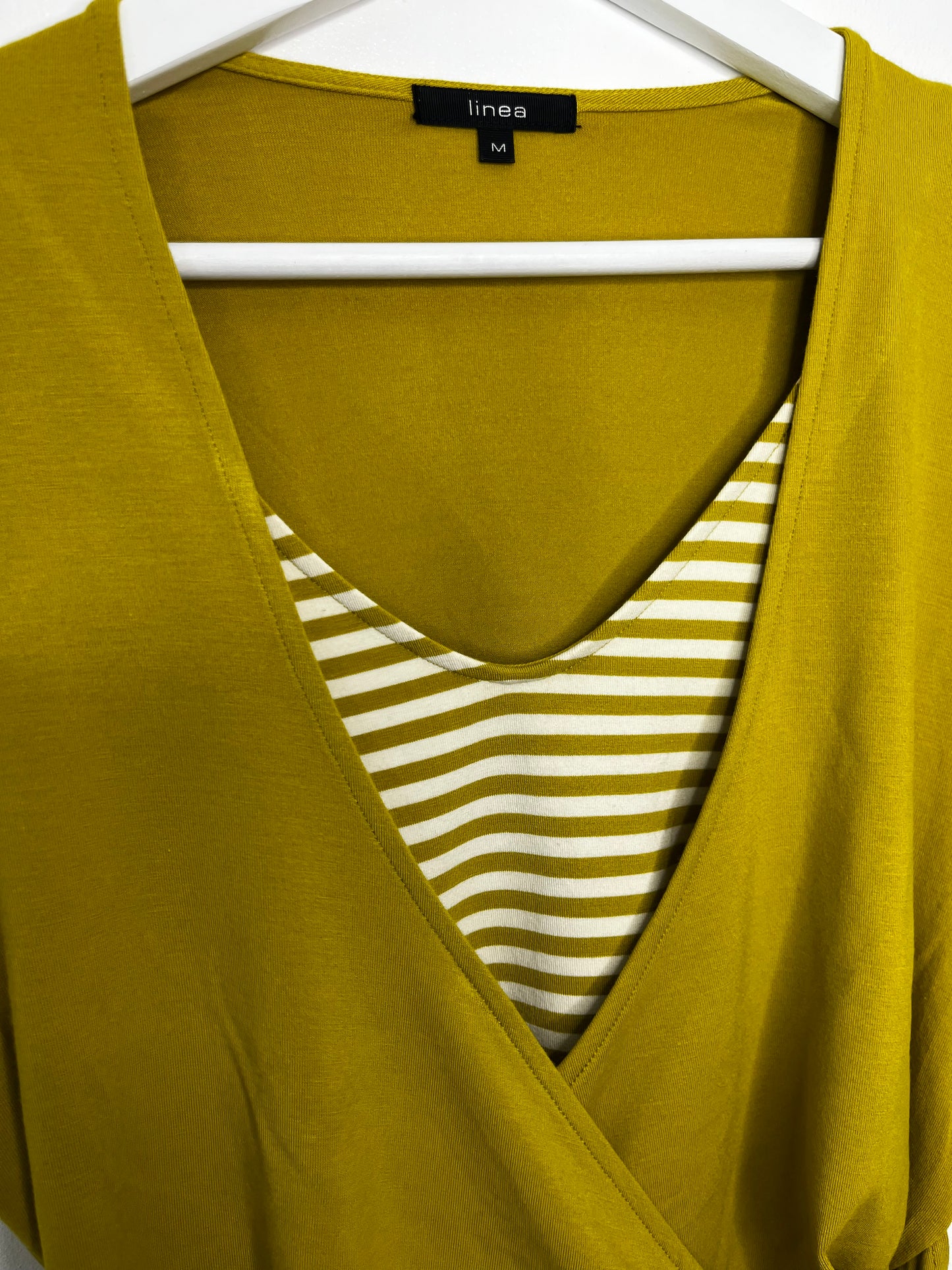 Y2k Lime Green Stripe Wrap Top