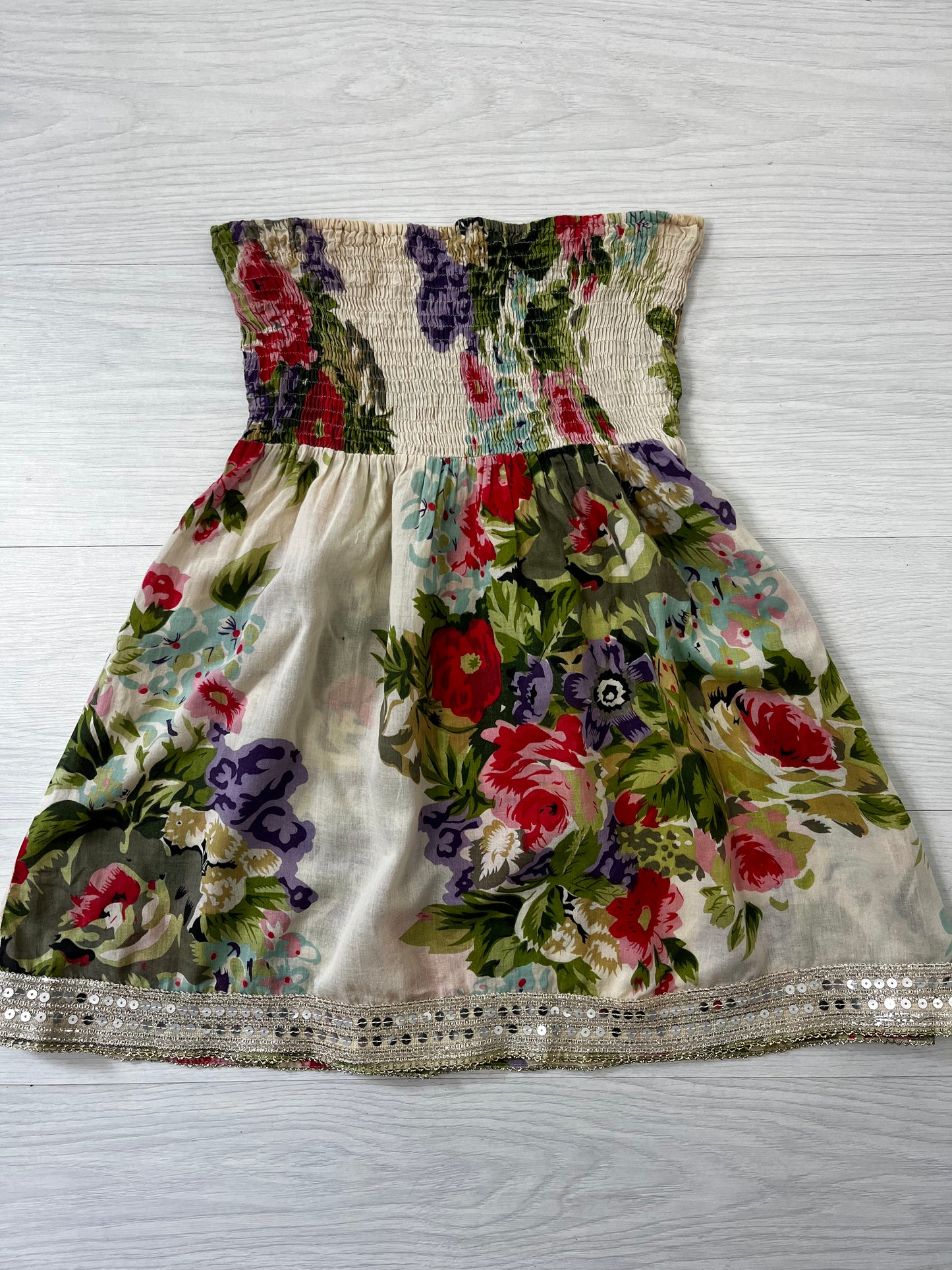Fairycore Floral Boob Tube Spring Summer Top