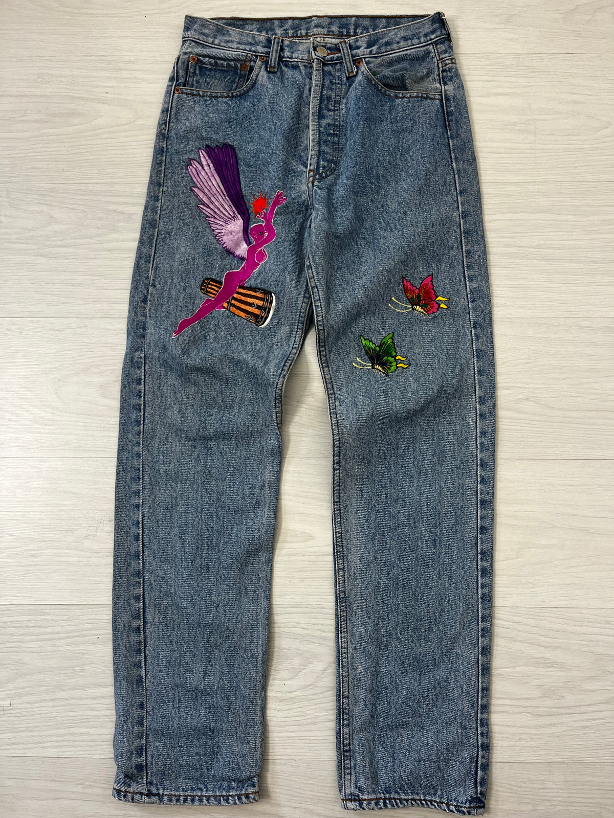 Rare Embroidery Highwaisted Vintage Levi Jeans