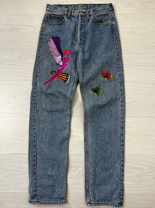 Rare Embroidery Highwaisted Vintage Levi Jeans