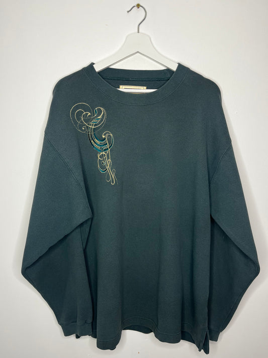 Casual Teal Vintage Sweater