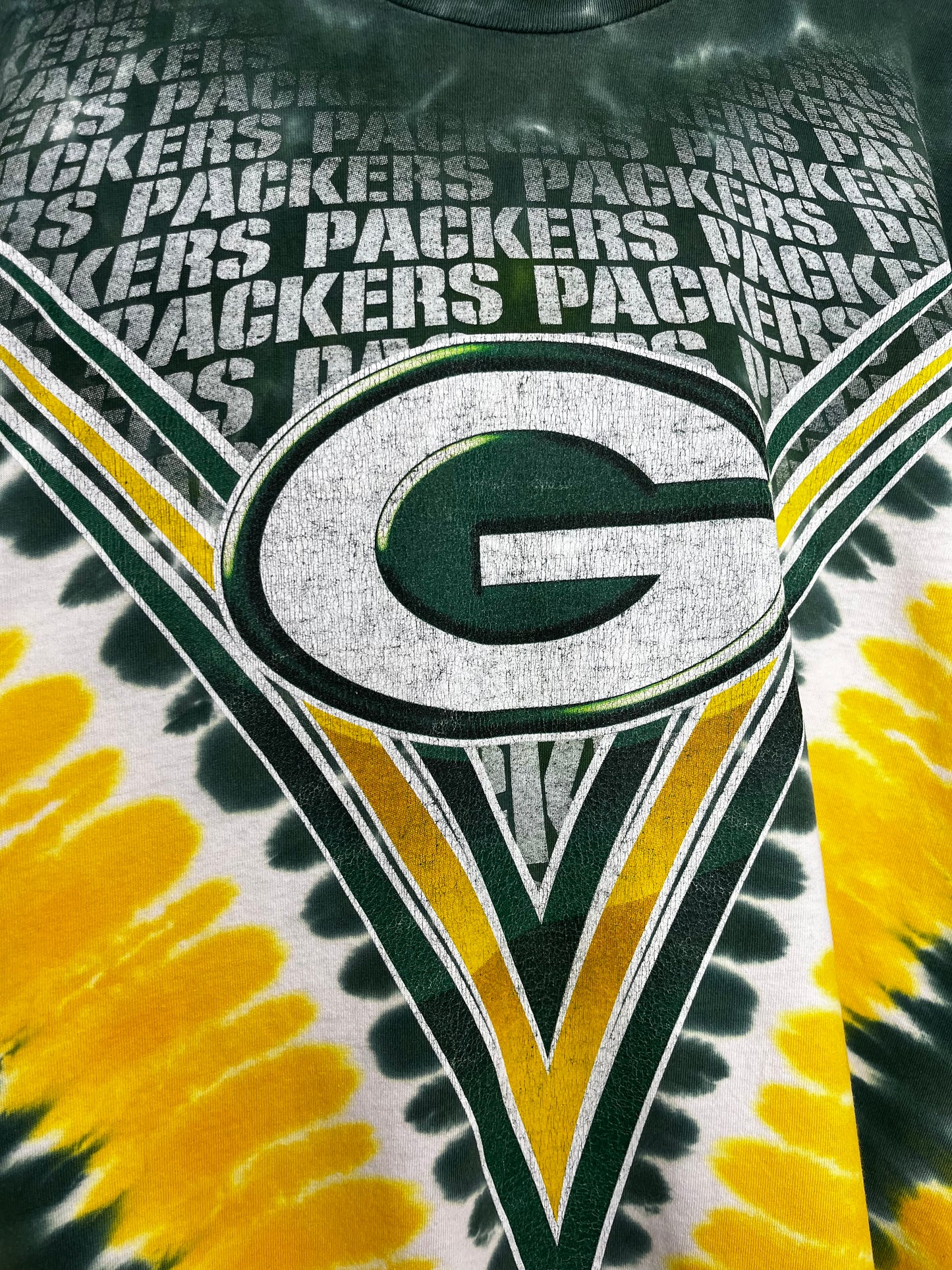 Vintage NFL Packers Made In USA Tie Dye T-Shirt