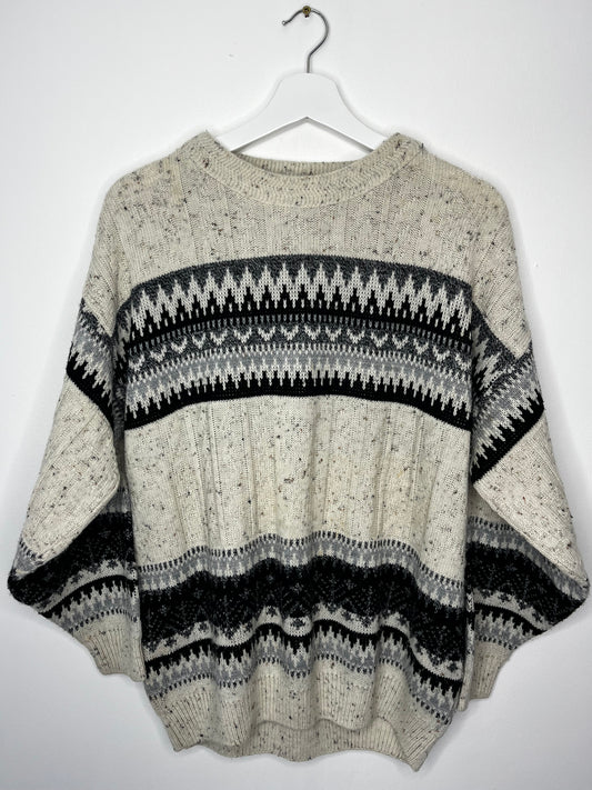 90s Grunge Vintage Patterned Jumper