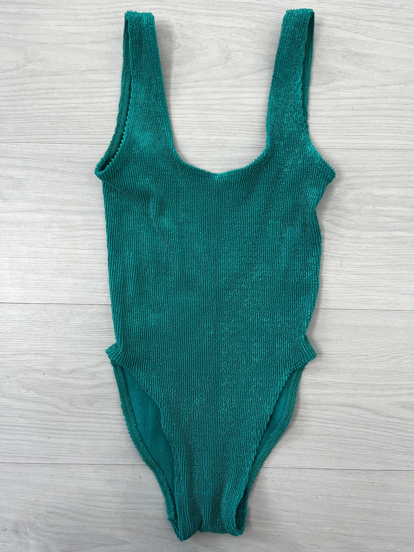 Teal Crinkle Vintage Swimsuit