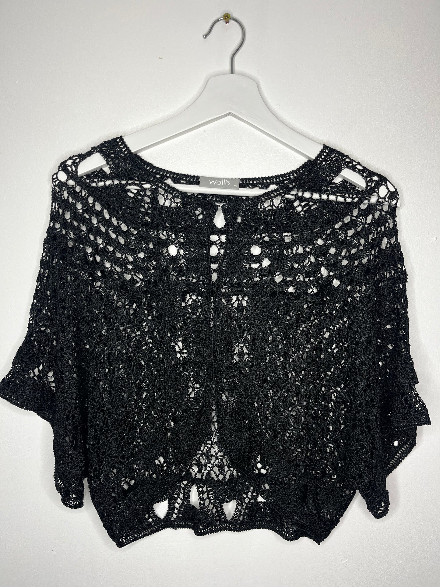 Black Crochet Vintage Blouse