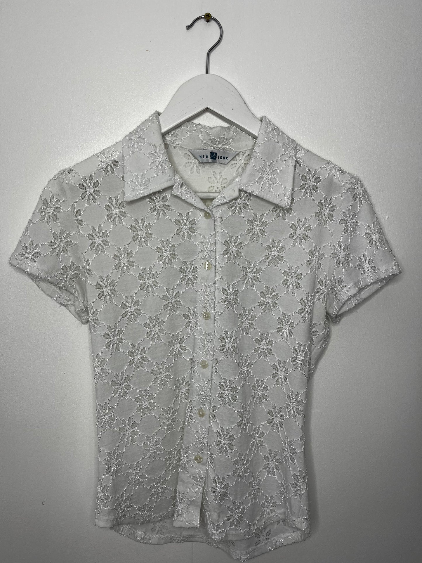 White Lace 1990’s Blouse