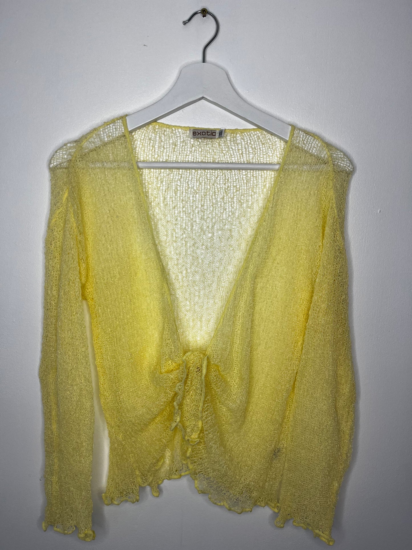 Lemon Crochet Tie Vintage Cardigan
