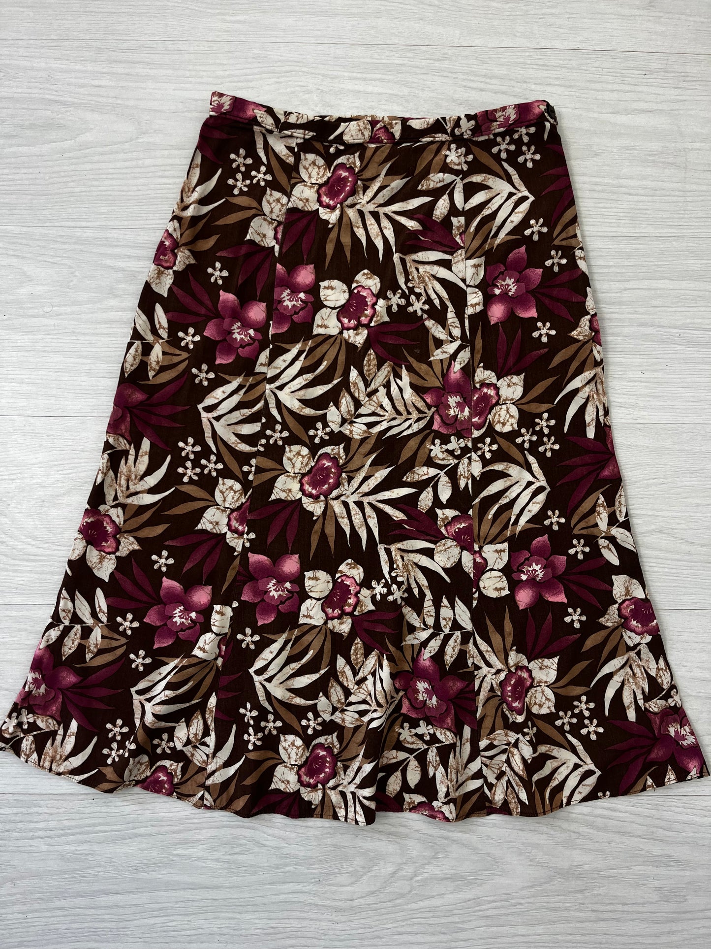 Vintage Floral Midi Skirt