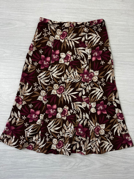 Vintage Floral Midi Skirt