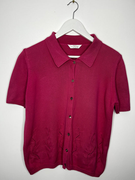 Pure Cotton Pink Vintage Spring Cardigan