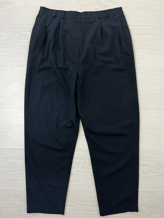 Highwaisted Dark Navy Casual Trousers