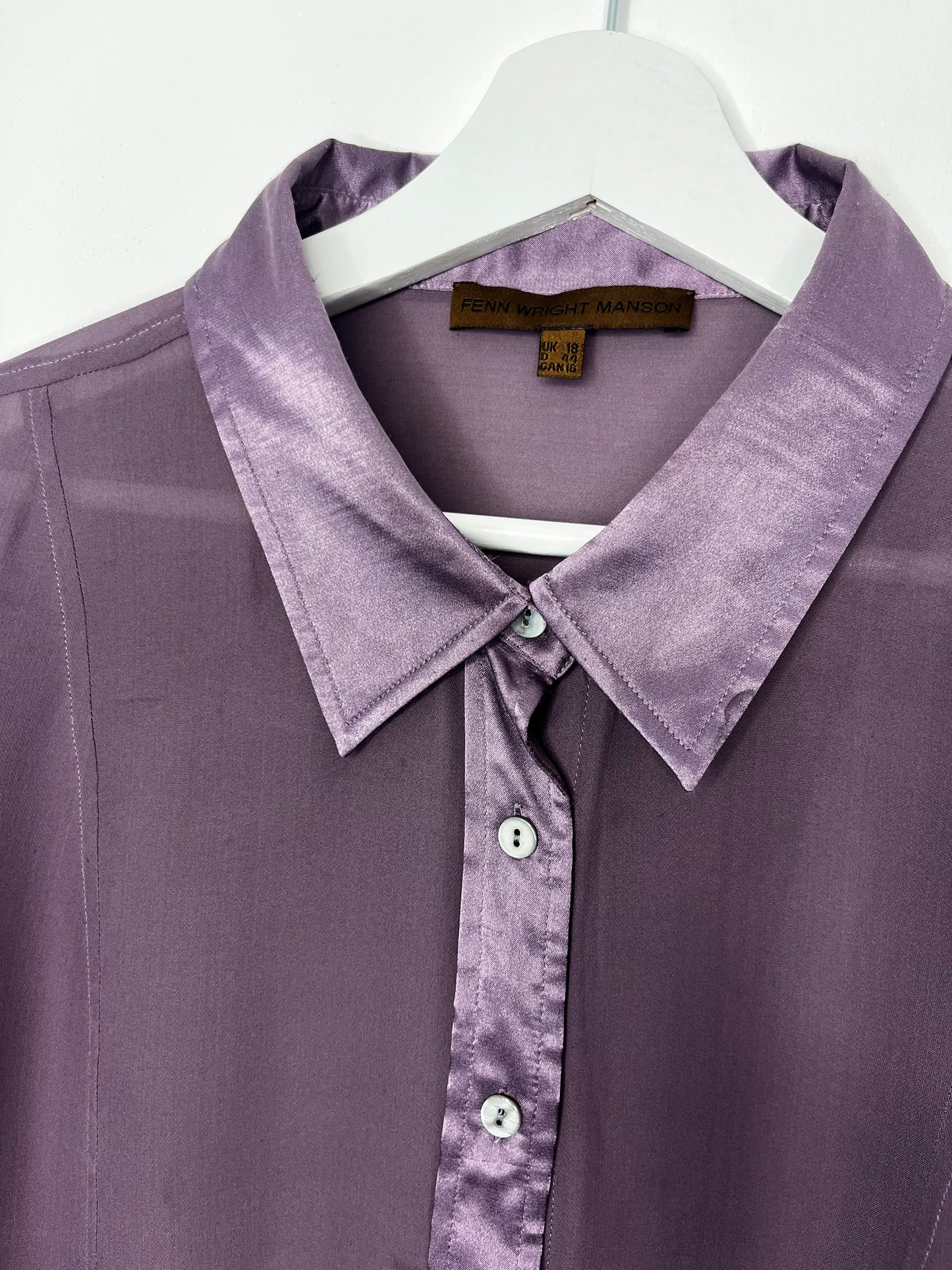 Pure Silk Lilac Semi Sheer Blouse
