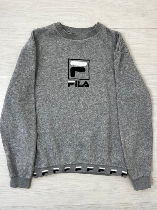 Grey Vintage FILA Crew Neck Jumper