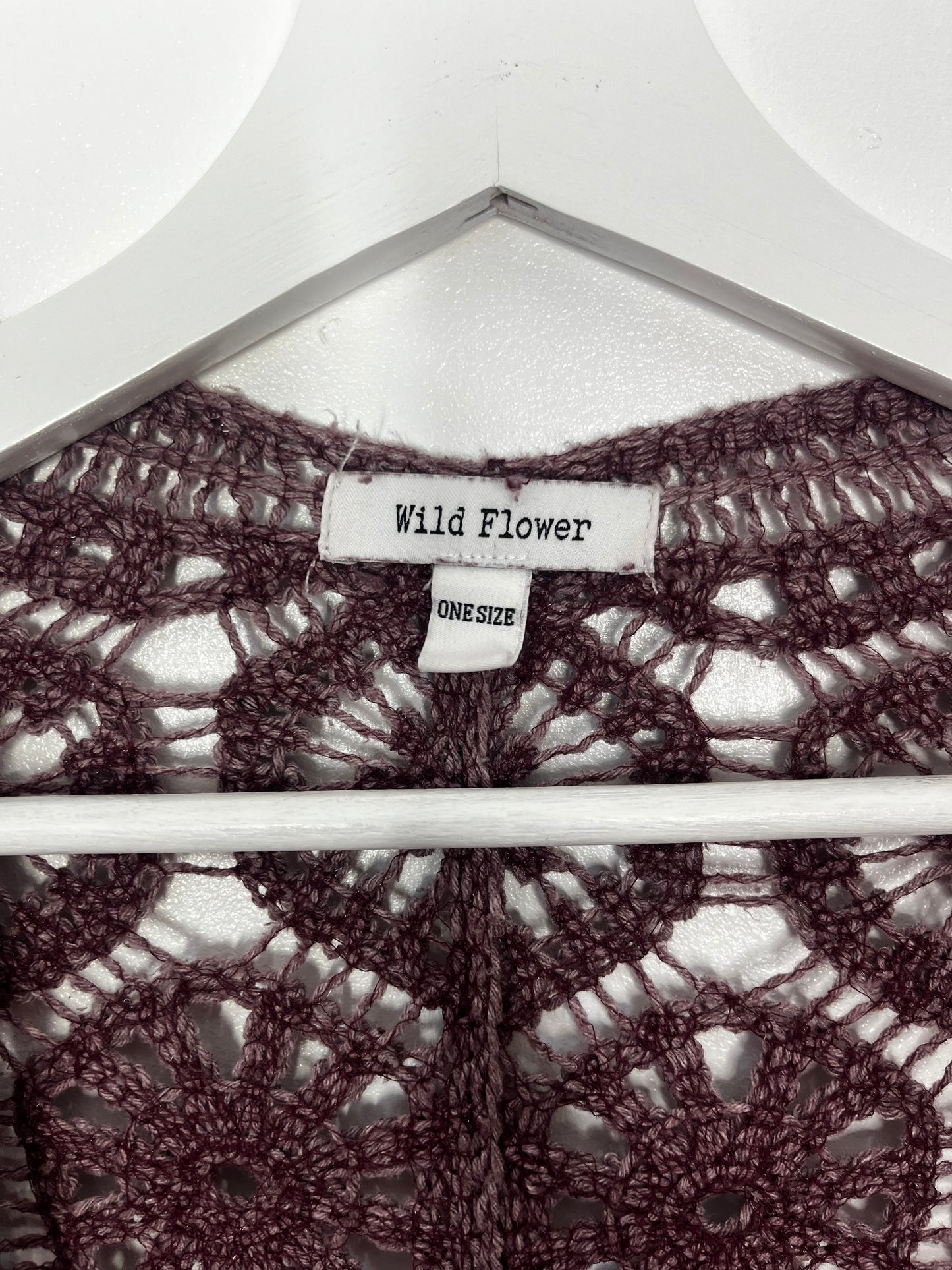 Dusky Purple Crochet Wild Flower Cardigan Jacket