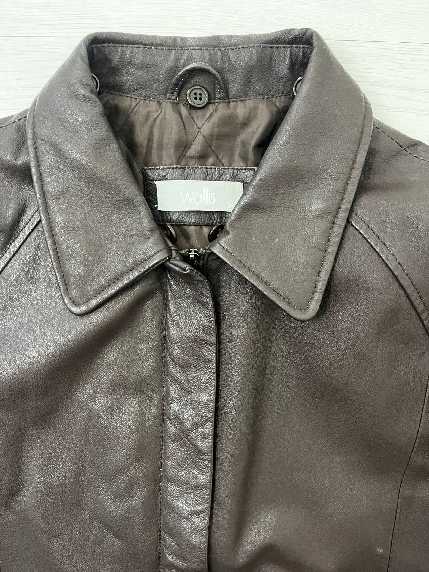 True Vintage Brown Leather Box Fit Jacket