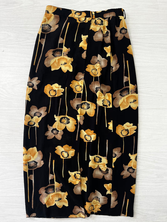 True Vintage Floral Wrap Skirt