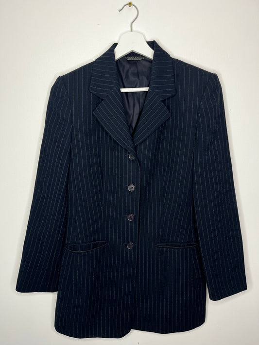 Navy Pin Stripe Vintage Laura Ashley Staple Blazer