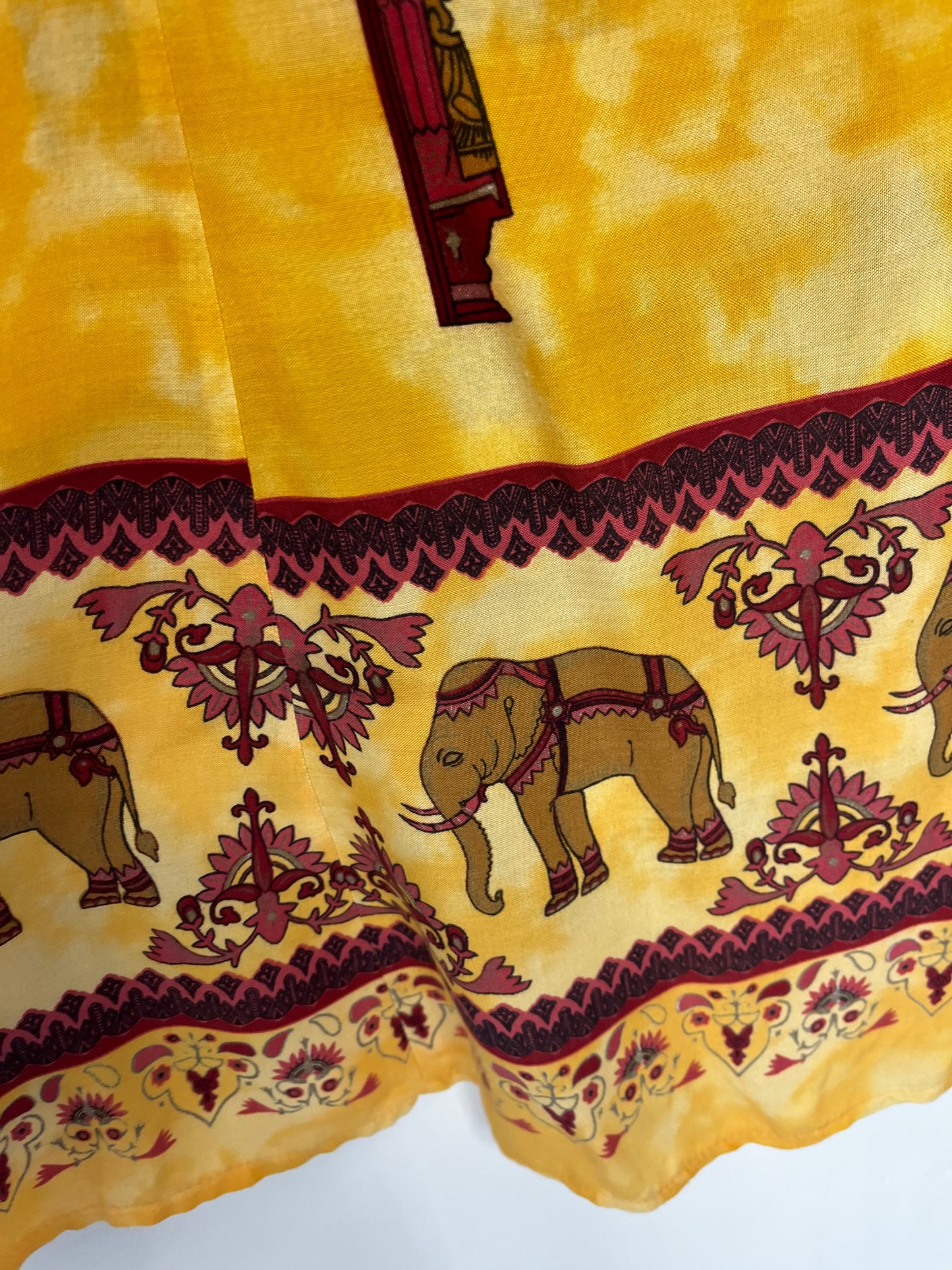 Yellow Vintage Elephant Strap Dress