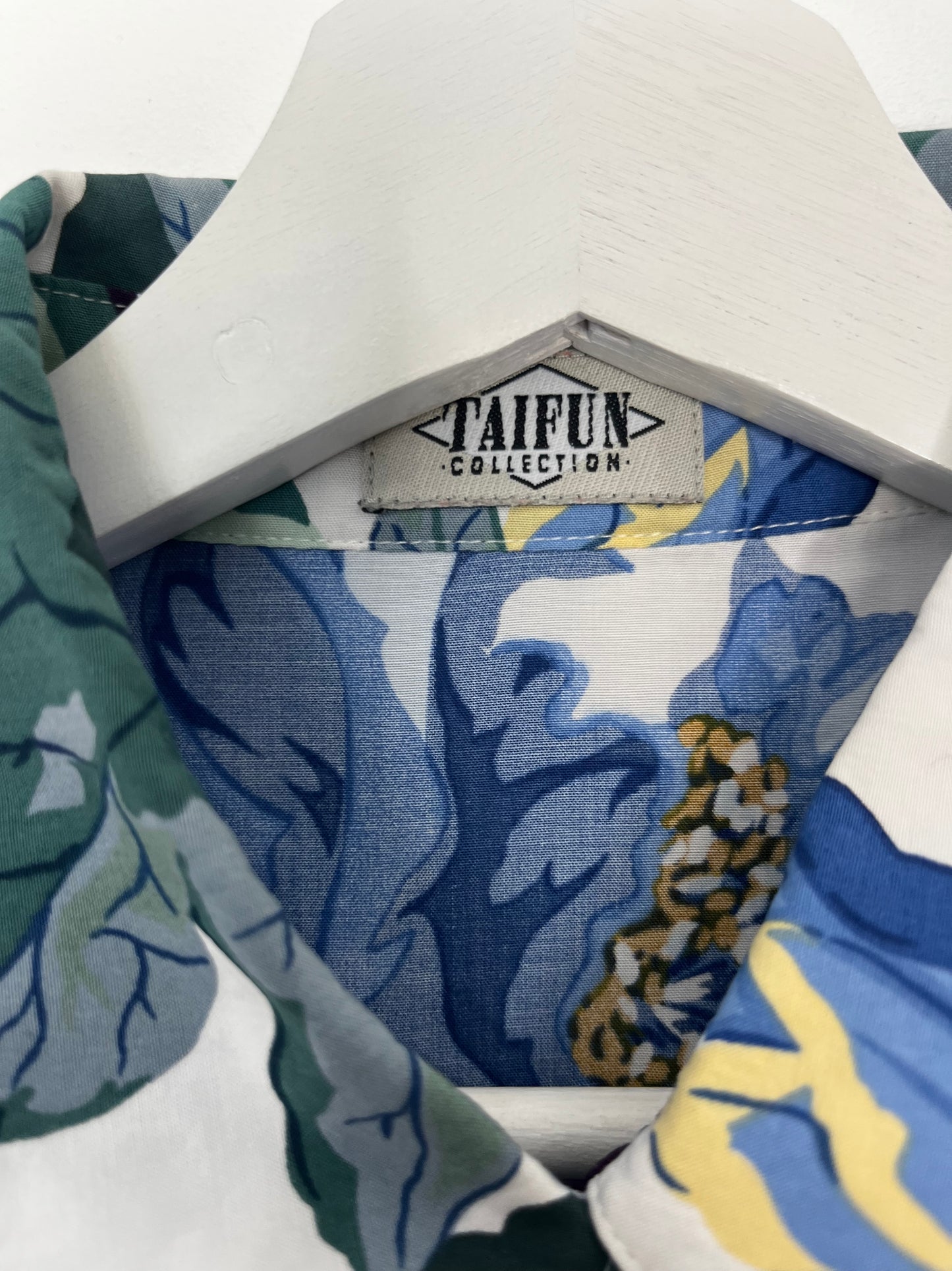 Blue Vintage Floral Summer Shirt