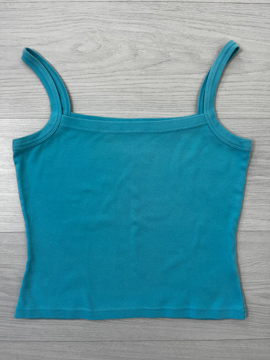 Turquoise 90s Square Neck Cami