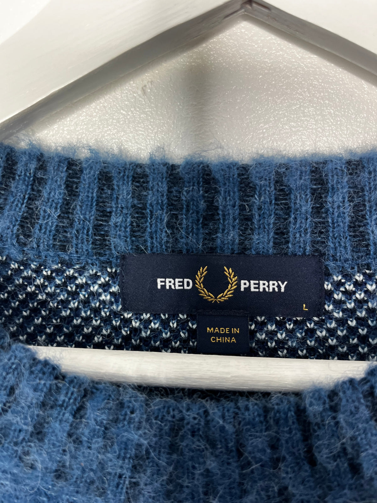 Blue Checked Fred Perry Jumper