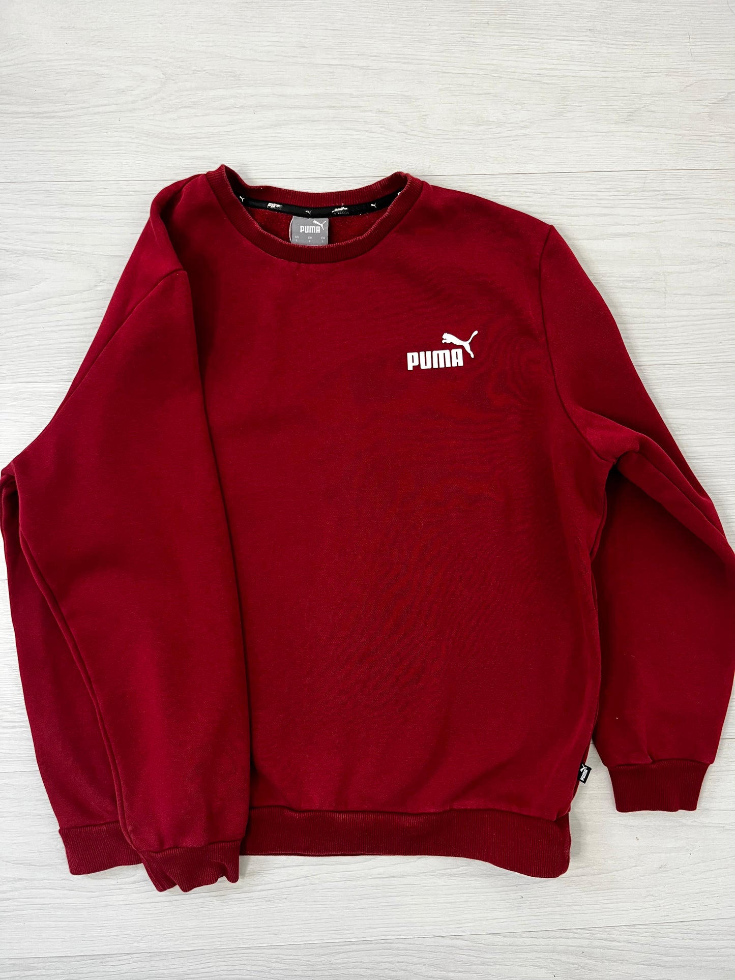 Deep Red Puma Crew Neck Jumper