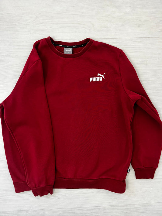 Deep Red Puma Crew Neck Jumper