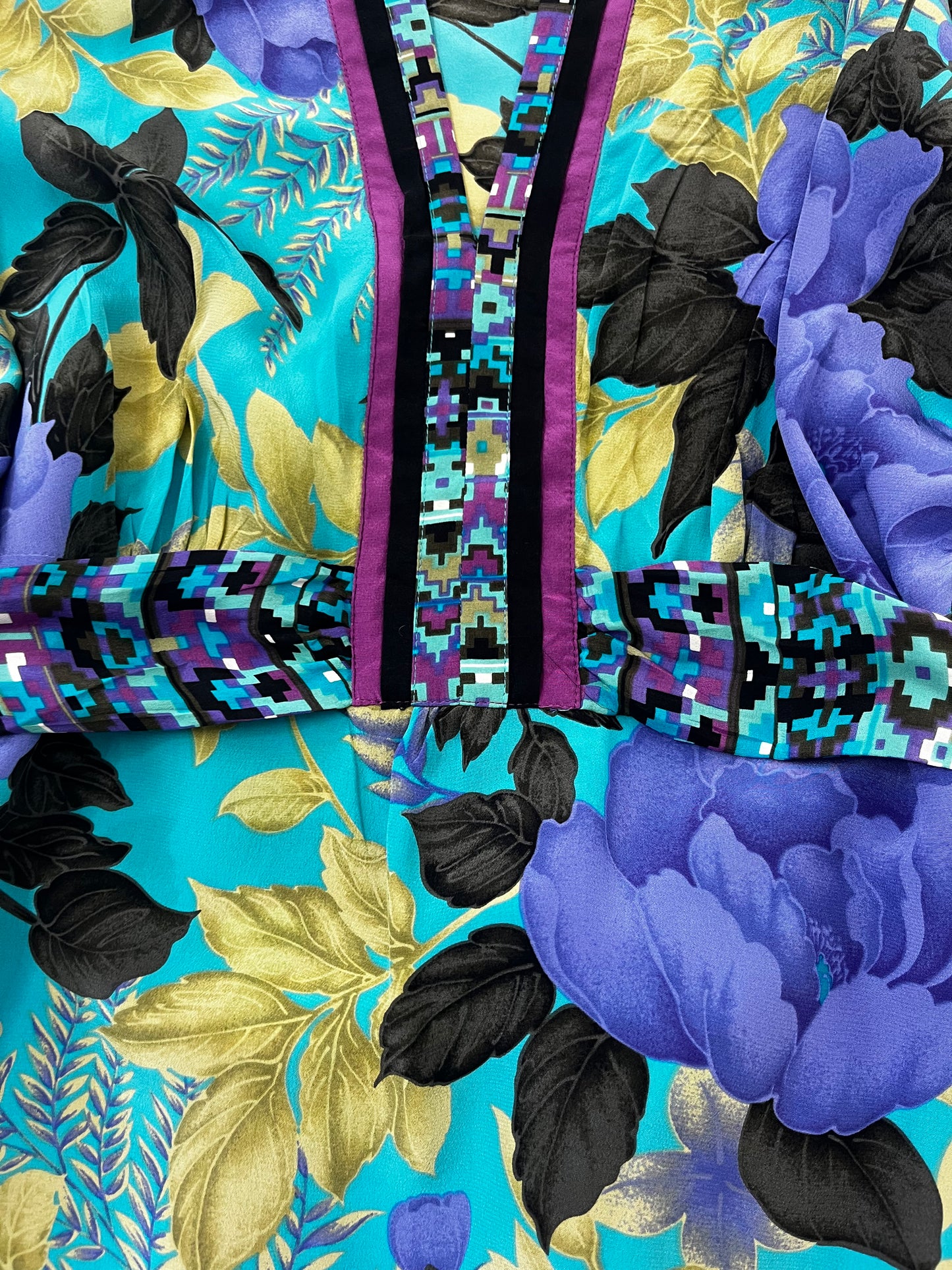 Fairycore Floral Tie Waist Vintage Festival Blouse