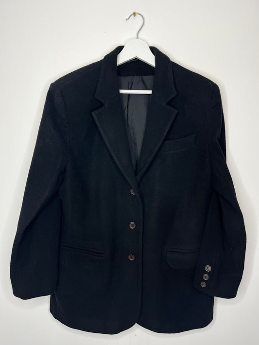 Every Day Black Vintage Wool Coat Jacket