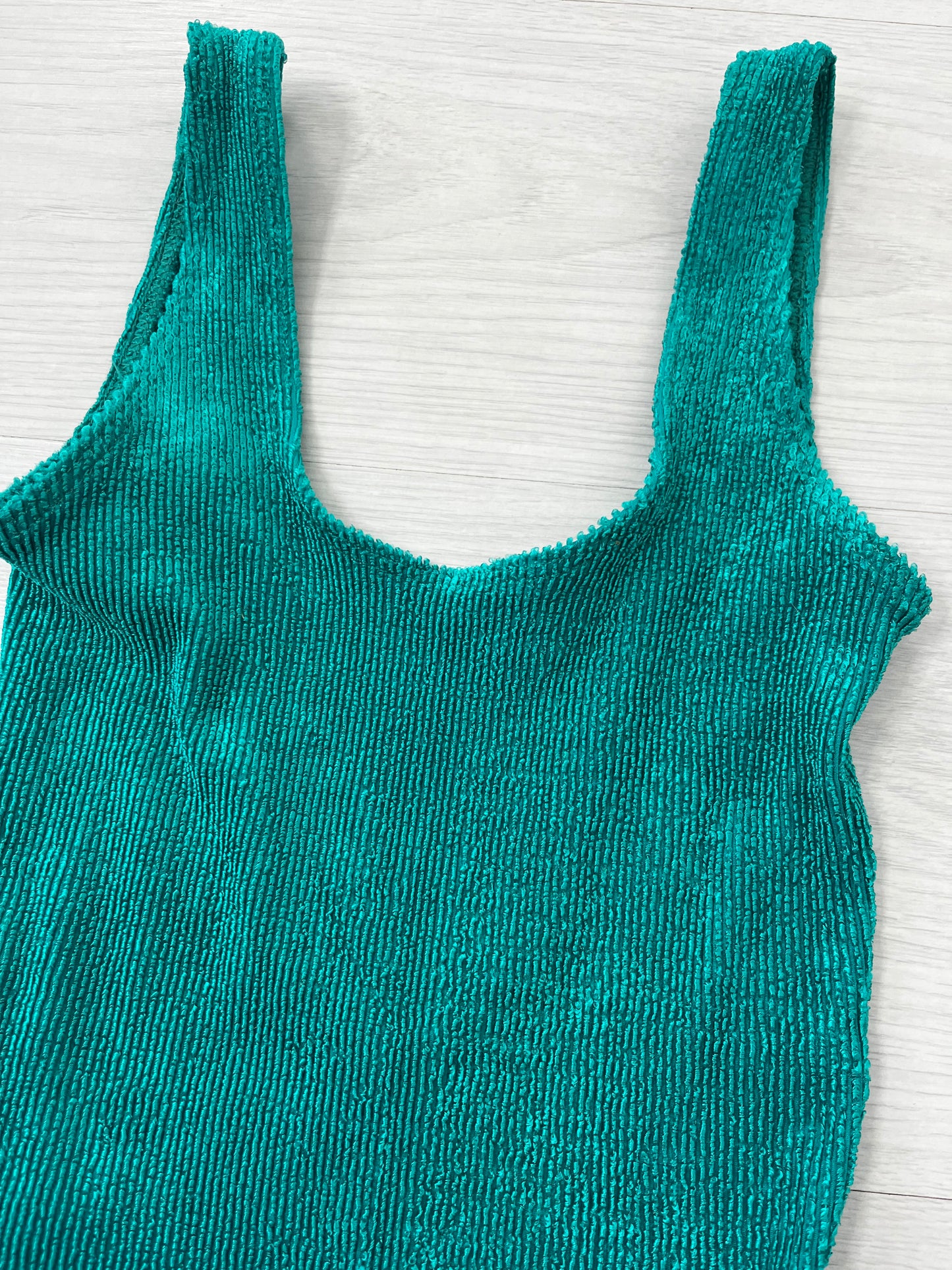 Teal Crinkle Vintage Swimsuit