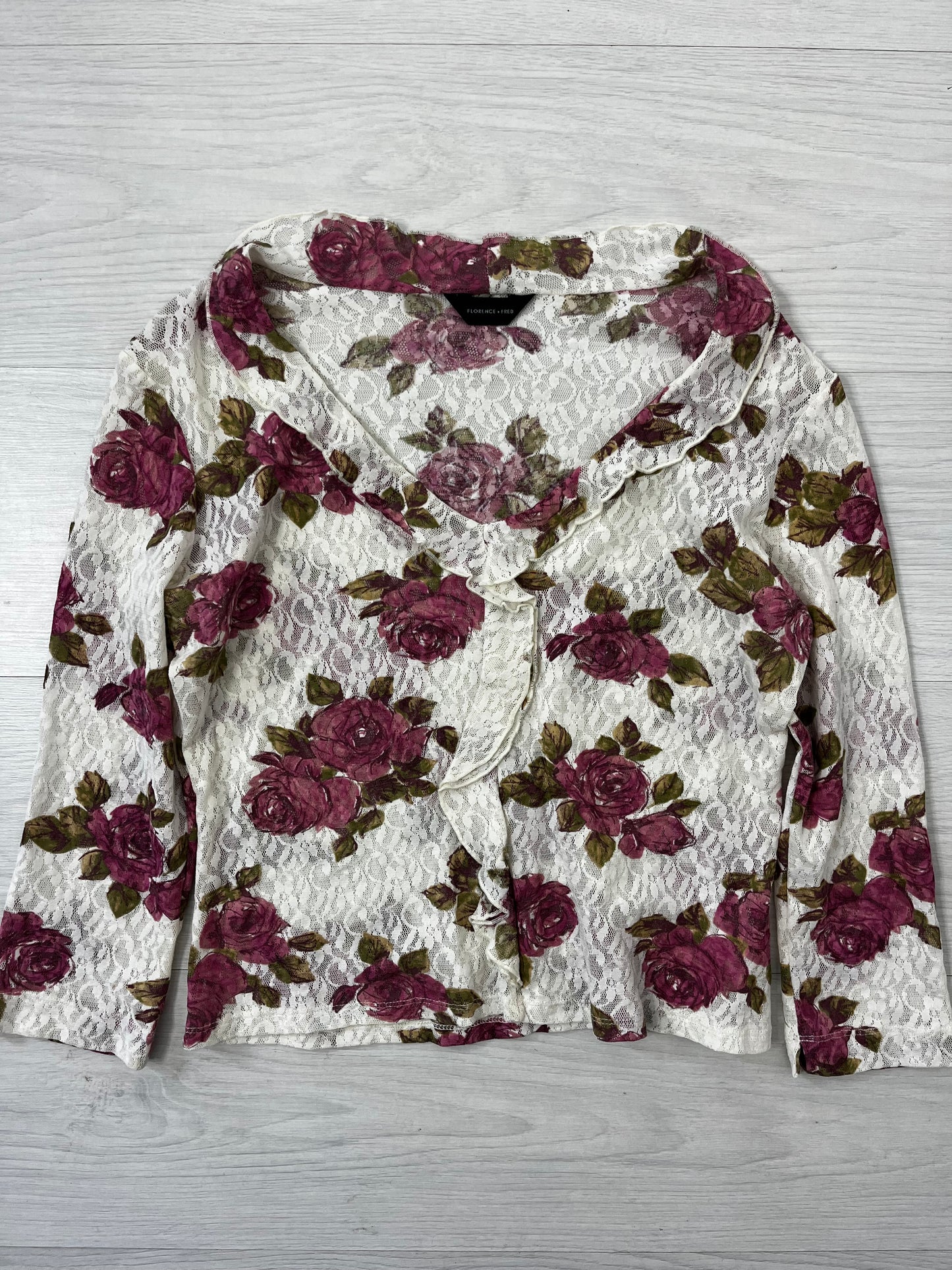 Y2k Lace Ruffle Vintage Spring Blouse Top