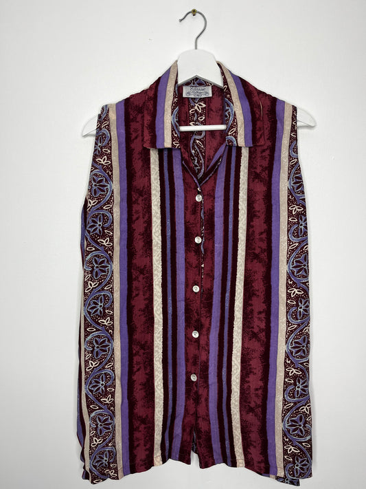 Purple Trouser & Blouse Vintage Two Piece