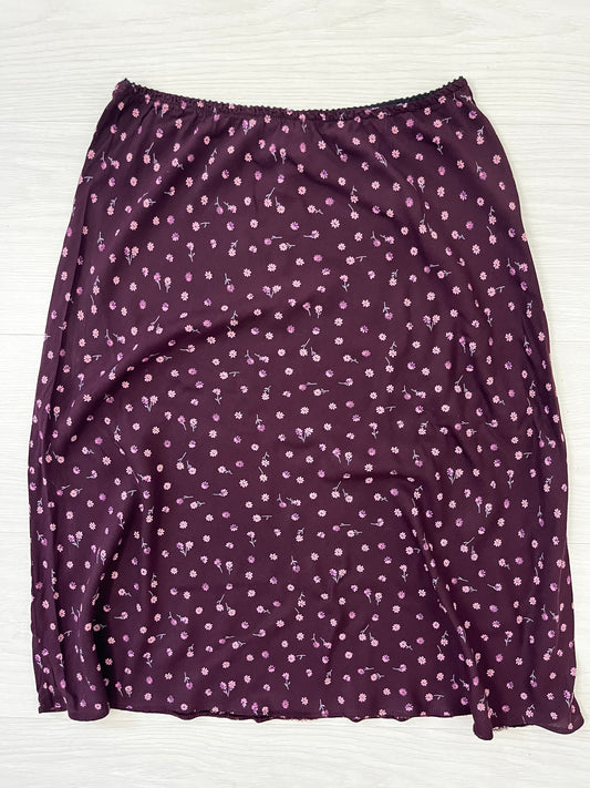 Purple Floral Y2k New Look Midi Skirt