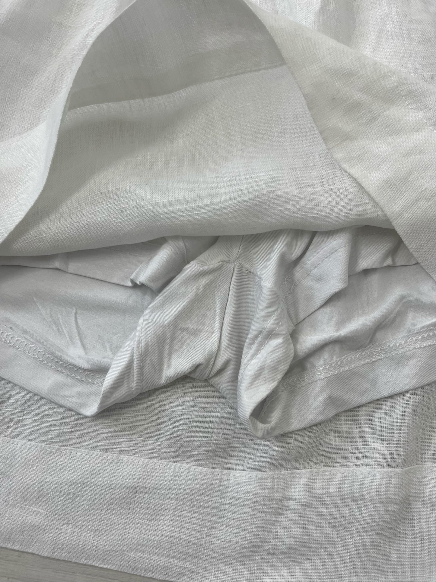 White Linen Skort Skirt Size Medium