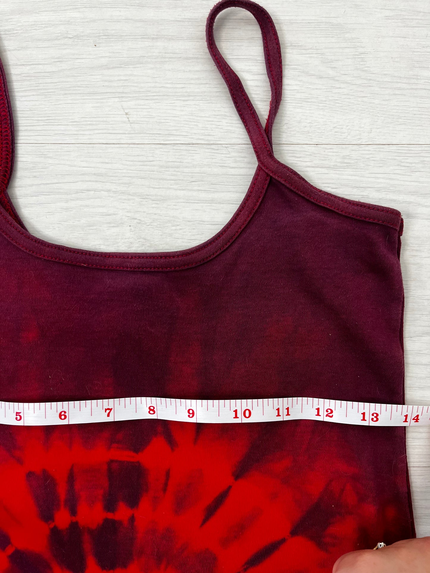 Strappy Tie Dye Long Vintage Cami Top