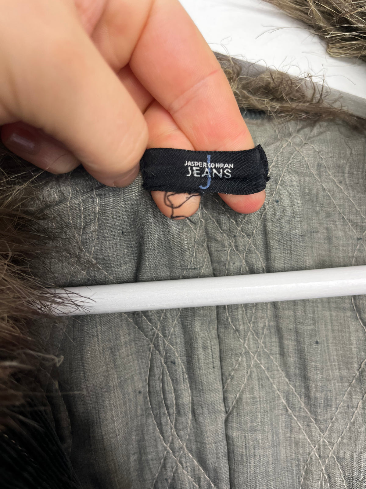Jasper Conran Y2K Faux Fur Collar Cord Jacket Coat