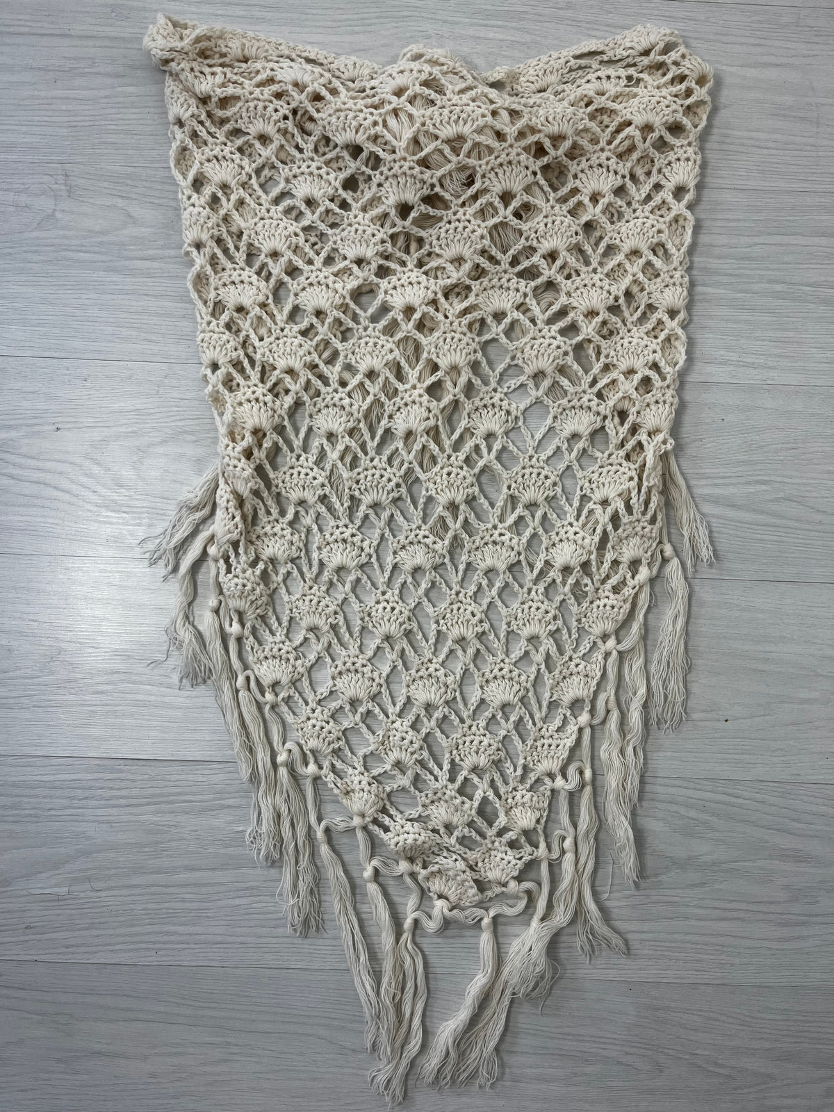 Cream Versatile Vintage Shawl