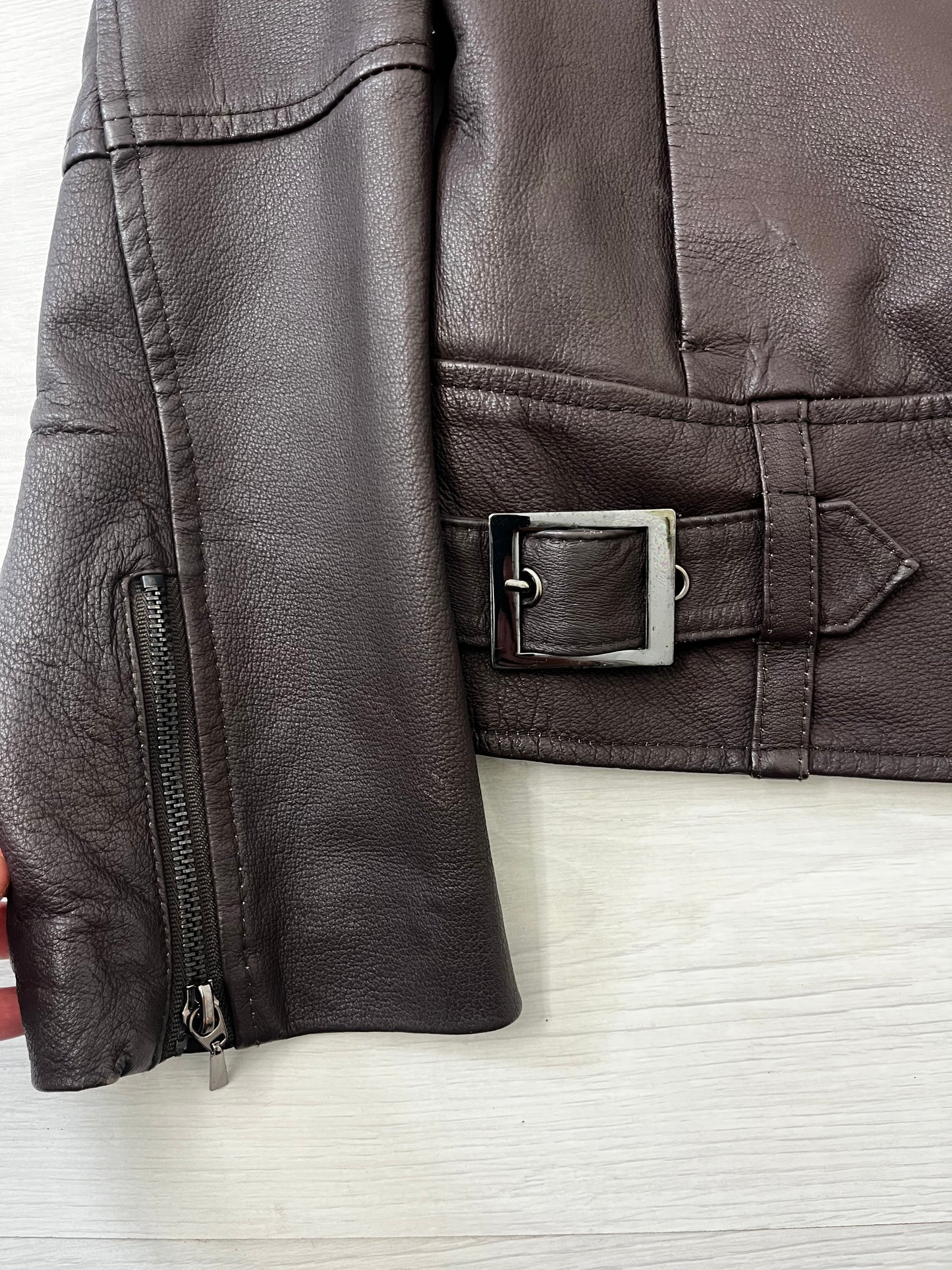True Vintage Brown Leather Box Fit Jacket
