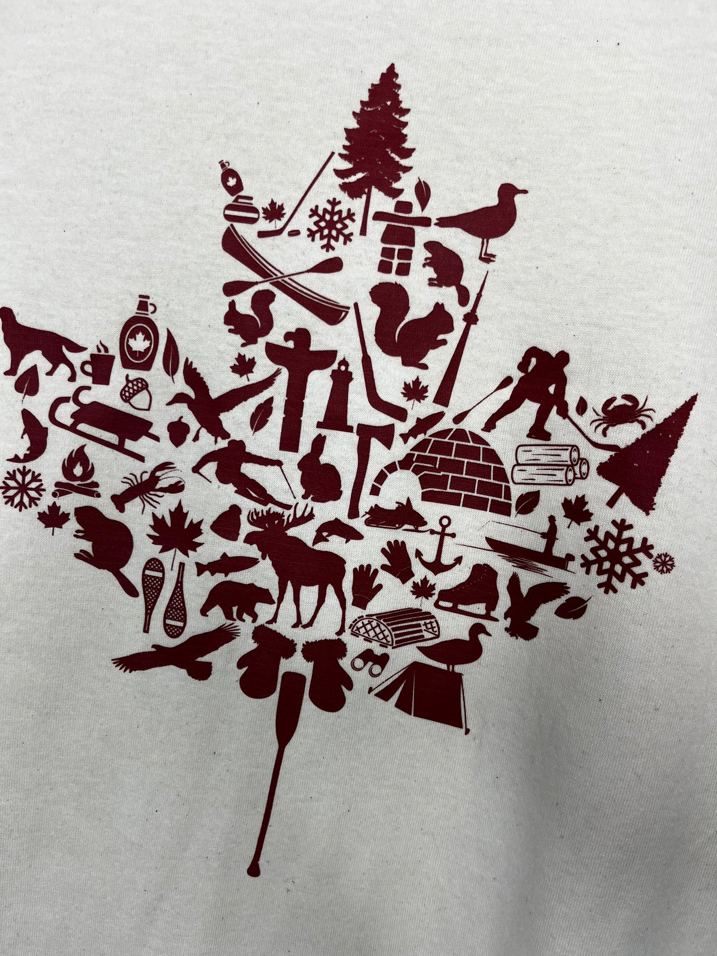 Pure Cotton Vintage Cream Canada T-Shirt