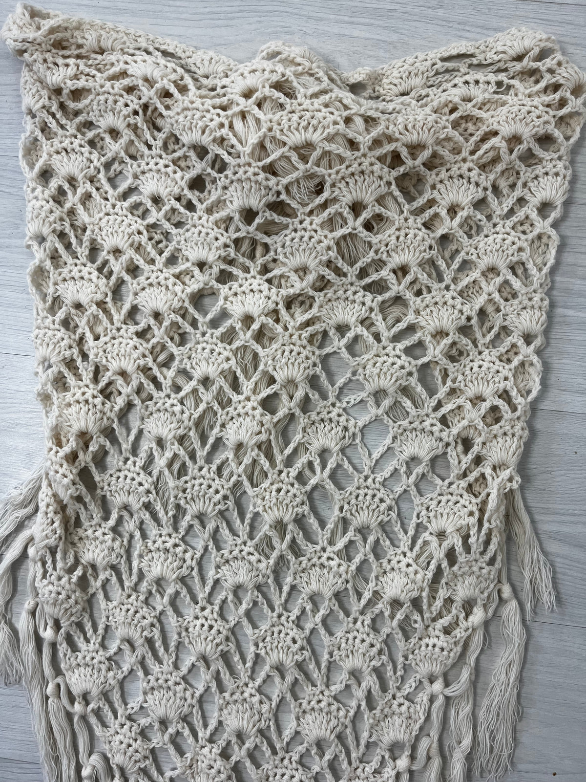 Cream Versatile Vintage Shawl