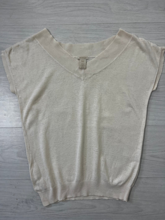 Cream GAP Linen Spring Vintage Relaxed Top