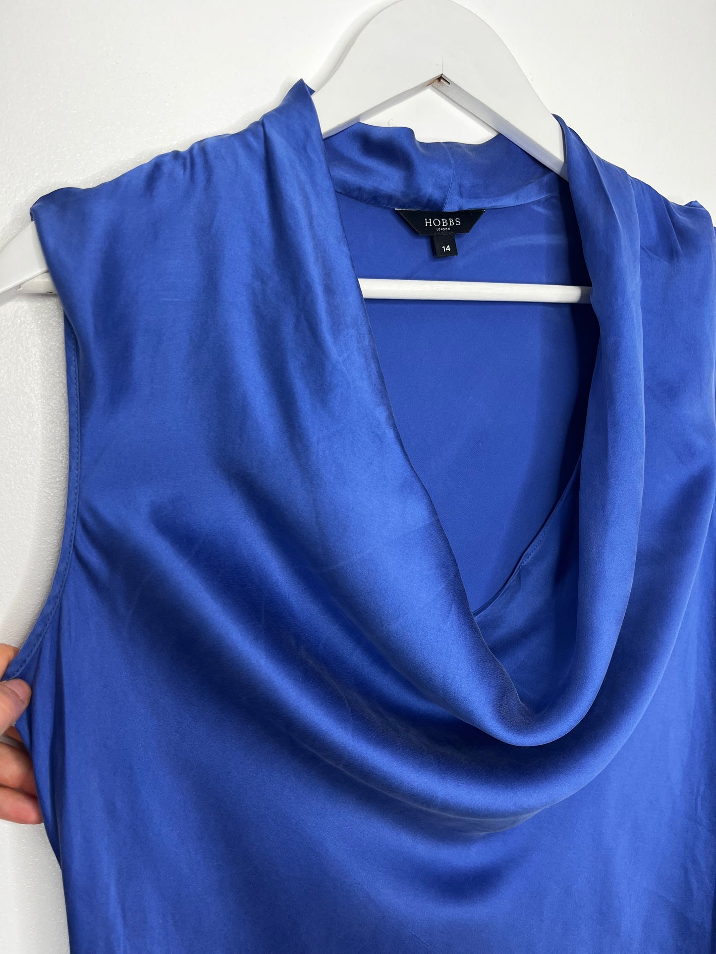 Vintage Silk Hobbs Cowl Neck Top Blouse